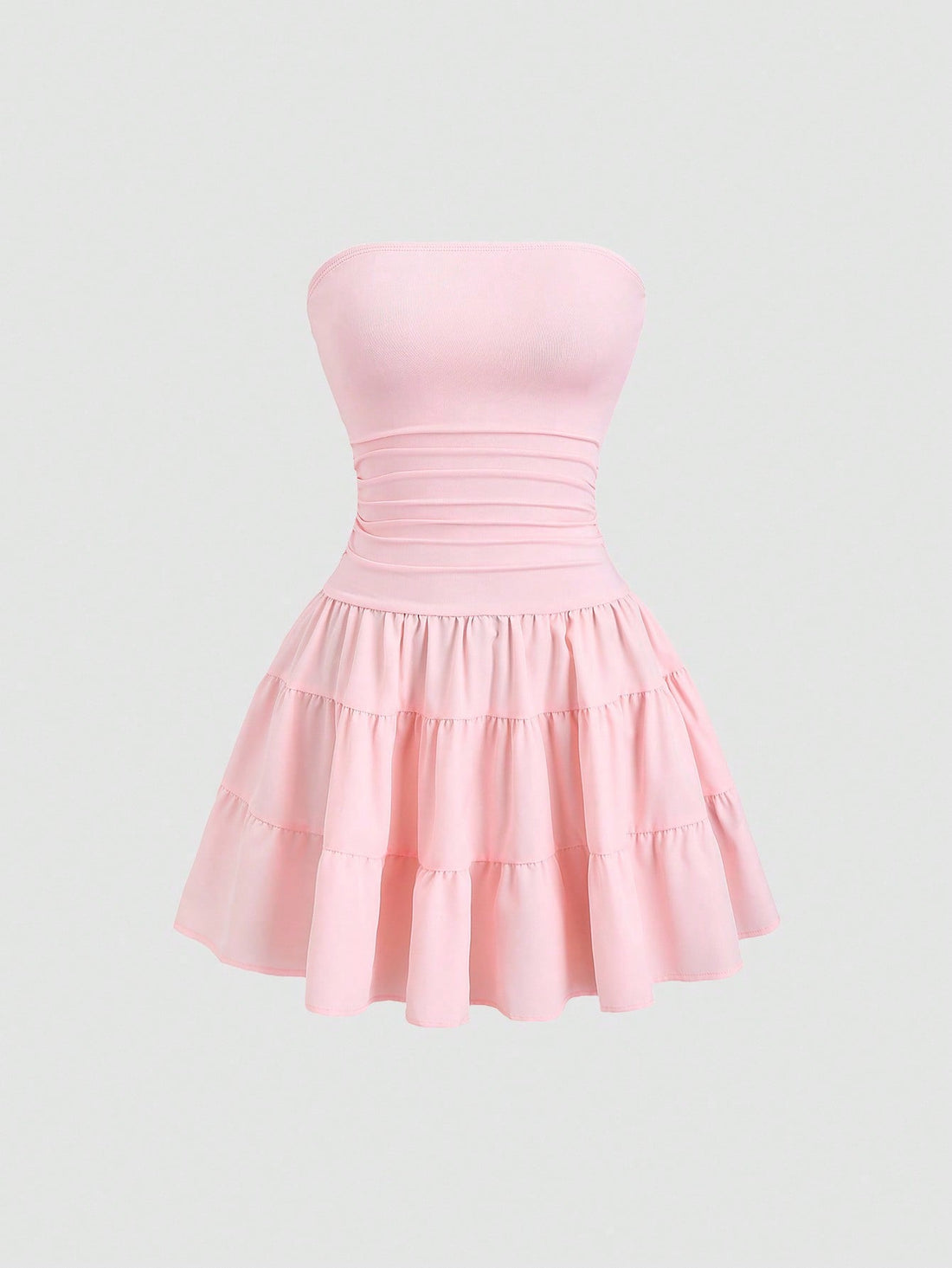 Turn heads with this Sweetheart Neck Bodycon Dress, designed to flatter your curves with a ruched waist and playful flounce hem. Its romantic silhouette and charming neckline make it the perfect choice for date nights or special occasions where you want to feel confident and fun.