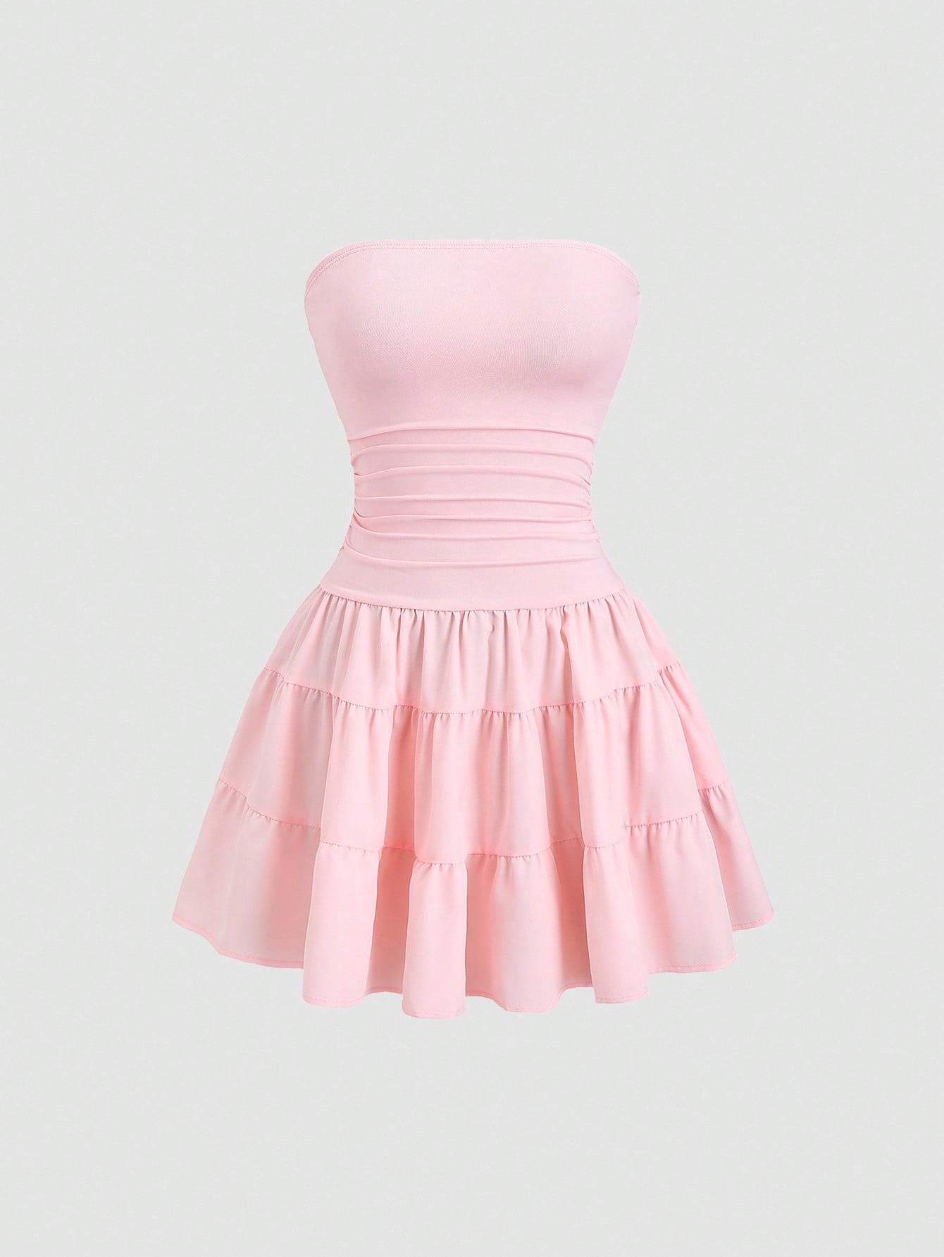Turn heads with this Sweetheart Neck Bodycon Dress, designed to flatter your curves with a ruched waist and playful flounce hem. Its romantic silhouette and charming neckline make it the perfect choice for date nights or special occasions where you want to feel confident and fun.