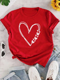 Get ready to show some love with this Sweetheart Style: Valentine's Day Heart Print Graphic Tee. Stand out in style with this cute and quirky graphic tee, perfect for celebrating the holiday of love. Spread some cheer and wear your heart on your sleeve (quite literally) with this must-have shirt.