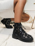 These Teen Trendsetter boots are perfect for fall and winter fashion. Featuring a stylish belt buckle design, they add a touch of trendiness to any outfit. With these boots, you'll stay warm and stylish all season long.