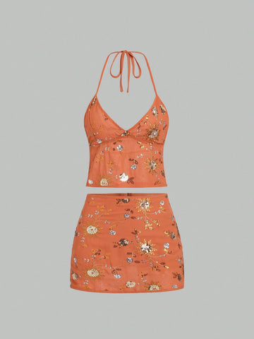 Turn heads effortlessly with the Modern Mirage Set! Featuring a flirty V-neck and a backless beaded halter, this duo brings sparkle and sass to your look. The low-rise skirt adds a touch of daring charm, creating a silhouette that’s both bold and beautiful. Perfect for nights when you want to shine and dance the evening away!