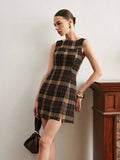 Step into style with the Smart Casual Plaid Mini Dress! This sleeveless wonder blends effortless charm with a playful plaid pattern, perfect for turning heads from work meetings to weekend brunches. Lightweight and easy to wear, it keeps you cool and chic all day long. Dress it up or down—this mini dress is your go-to for a fun, fashionable vibe anytime!
