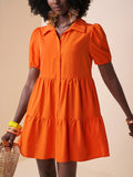 Embrace sunny days in the Versatile Summer Tiered Dress, designed with playful puff sleeves and a breezy open front. This lightweight, tiered silhouette effortlessly transitions from beach strolls to brunch dates, keeping you cool and stylish all day long. Perfect for those who love a mix of comfort and charm in their summer wardrobe.