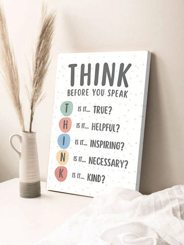 This canvas poster, "Think Twice," is a playful yet meaningful addition to any classroom or calm space. With inspiring mental health messages, it encourages reflection and self-care. Hang it up and spread a little quirkiness and positivity wherever you go.