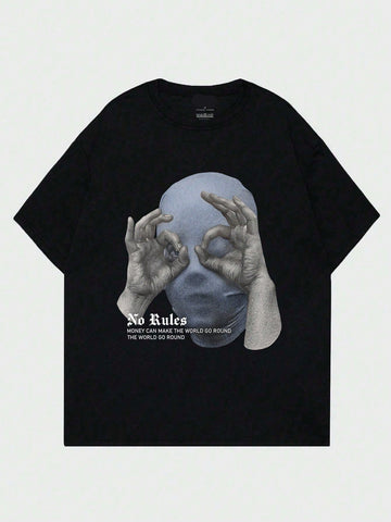 Introducing our Men's Summer Casual Character Print Face Mask Shirt. Stay stylish and protected with this unique shirt featuring a character print face mask. Made with breathable material, perfect for warm weather. Upgrade your summer wardrobe now.