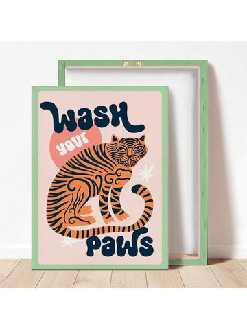 Add a touch of modern art to your bedroom, living room, or hallway with our Tiger Wash Paws Bathroom Poster. Expertly crafted, this poster features a stunning tiger design that will elevate any space. Made with high-quality materials, this poster is durable and long-lasting. Transform your home decor today.