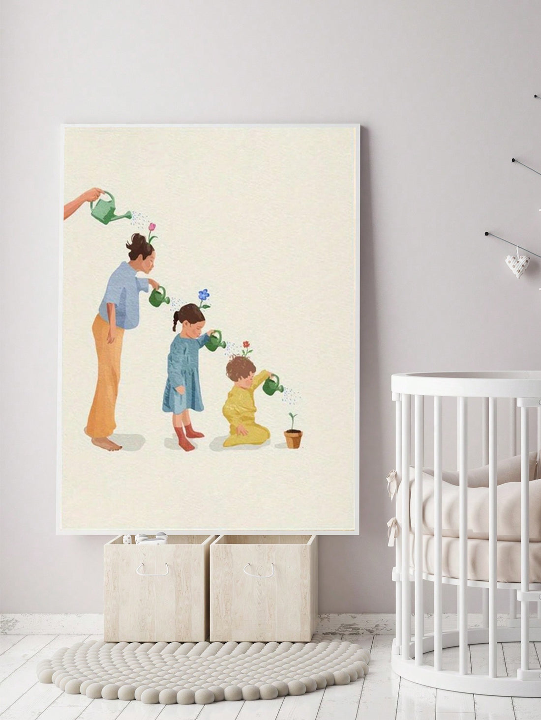 Enhance your contemporary home decor with Together We Bloom canvas art. Featuring a minimalist cartoon design, this canvas piece brings a touch of whimsy to any room. Professionally crafted with high-quality materials, it is the perfect addition to your art collection.