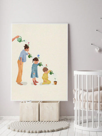 Enhance your contemporary home decor with Together We Bloom canvas art. Featuring a minimalist cartoon design, this canvas piece brings a touch of whimsy to any room. Professionally crafted with high-quality materials, it is the perfect addition to your art collection.
