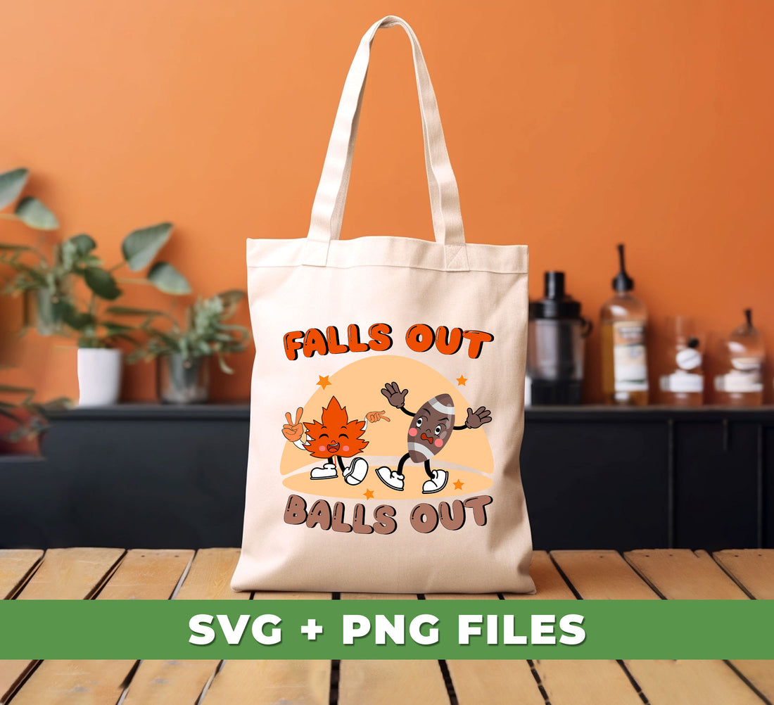 Enjoy the vibrant colors of fall with this collection of digital files in PNG Sublimation format. Featuring 6 designs - Falls Out, Balls Out, Love Fall, Fall Season, Hi Fall - for a total of 8 files, this set is perfect for those looking to add a unique touch to their autumn projects.