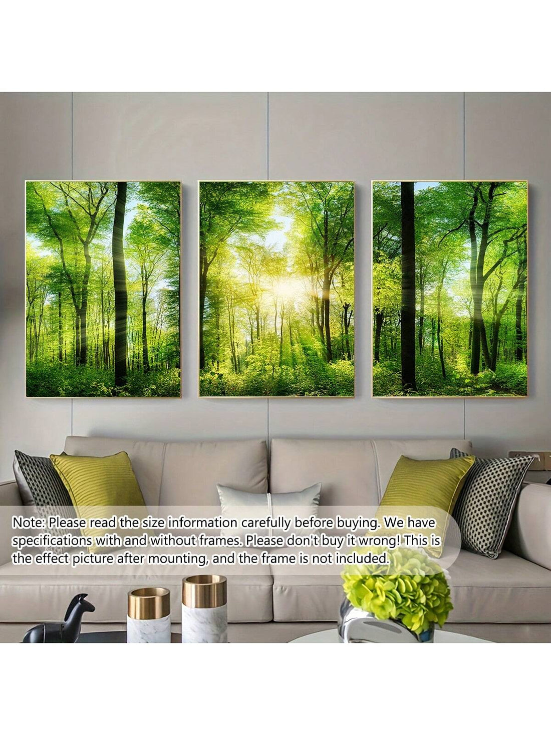 Turn your home into a tranquil forest sanctuary with this 3-piece framed canvas art set. The serene forest scenes will bring a sense of calm and relaxation to any room. Perfect for adding a touch of nature to your home décor.