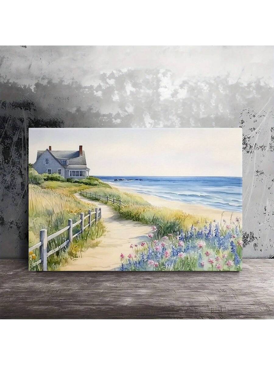 Bring coastal serenity into your home with this stunning framed landscape art. Featuring soft ocean waves and rolling sand dunes, this piece captures the peaceful essence of a beach getaway. The calming blues and warm sandy tones create a soothing atmosphere perfect for any room—living room, bedroom, or gallery wall. Quality framing ensures durability and a polished look that complements modern and traditional décor alike. 