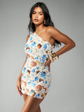 Get ready to turn heads with our Trendy Asymmetric One-Shoulder Bodycon Mini Dress. With its unique one-shoulder design and figure-flattering bodycon fit, this dress will elevate your chic style game. Perfect for a night out or special event, it's the ultimate fashion statement. Don't miss out!