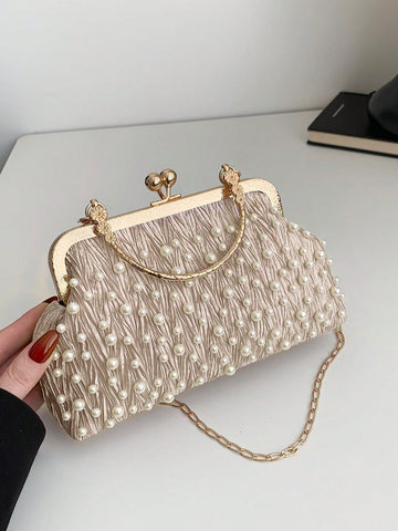 Add a whimsical touch to your spring and autumn outfits with this Trendy Beaded Cloud Wrinkled Shell Crossbody Bag. Its unique cloud-inspired beaded design and textured shell finish bring playful charm while keeping your essentials close. Perfect for those who love to mix fun with fashion on the go!