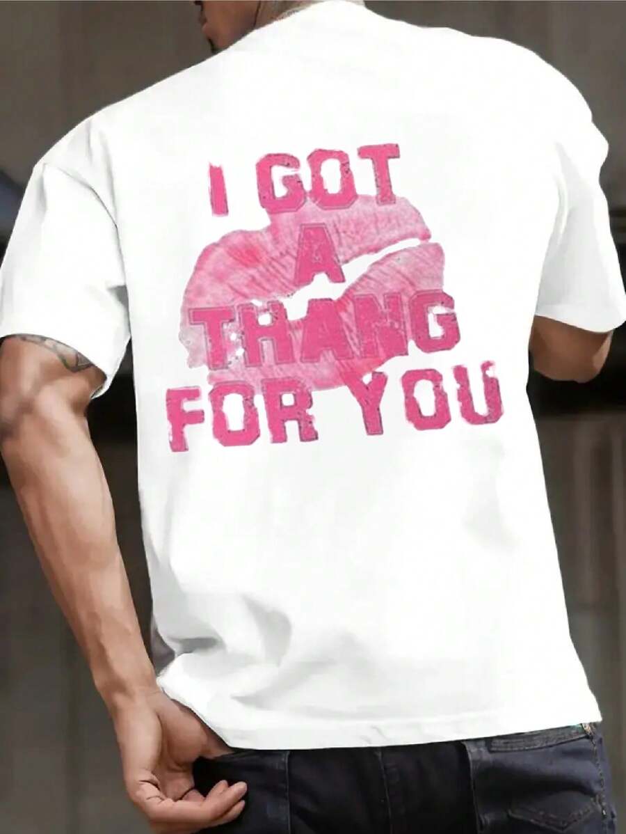 Turn heads with this trendy black graphic t-shirt featuring a bold pink "I Got A Thang For You" print. Perfect for casual streetwear, it adds a playful edge to your everyday look while keeping things comfy and cool. Whether you’re out with friends or running errands, it’s a fun way to showcase your style and personality.