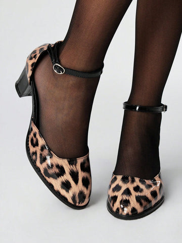 Step out with attitude in these Trendy Brown Leopard Print Chunky Heel Pumps. Designed for a bold grunge punk vibe, their eye-catching print and sturdy chunky heel make every stride a statement. Perfect for adding a playful edge to your look while keeping comfort in check. Unleash your wild side in style!