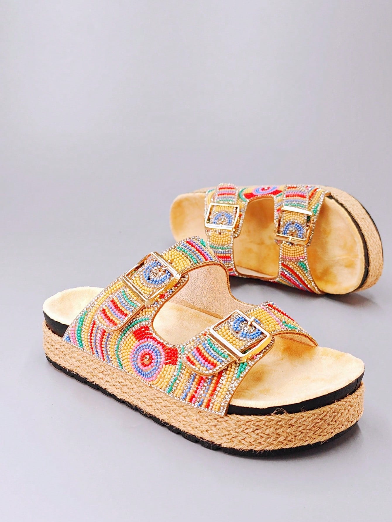 Step into comfort and style with these eye-catching Diamond Sequin Slide Sandals! Perfect for lounging at home, exploring on vacation, or adding sparkle to everyday outfits. The thick soles provide cushioned support while the sequin details catch the light with every step. Versatile, trendy, and oh-so-comfy – your feet will thank you for this fashionable upgrade to your footwear collection!