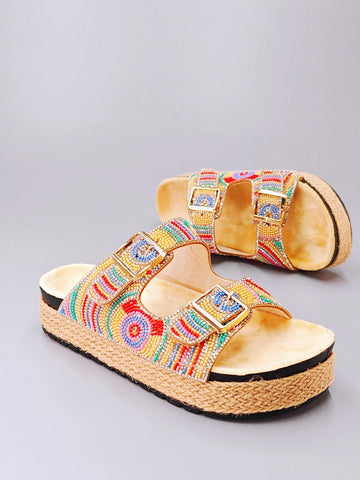 Step into comfort and style with these eye-catching Diamond Sequin Slide Sandals! Perfect for lounging at home, exploring on vacation, or adding sparkle to everyday outfits. The thick soles provide cushioned support while the sequin details catch the light with every step. Versatile, trendy, and oh-so-comfy – your feet will thank you for this fashionable upgrade to your footwear collection!