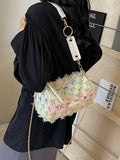 Expertly crafted with a chic chain strap, our trendy canvas shoulder bag features a bold color block design. The durable canvas material ensures long-lasting use, making it the perfect accessory for any outfit. Elevate your style with this statement piece and effortlessly stand out from the crowd.