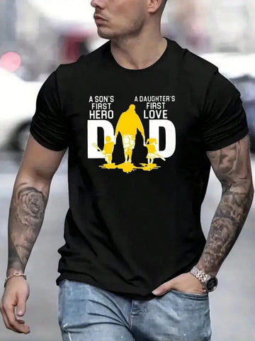 Get ready for stylish outdoor adventures with our Trendy DAD Graphic Summer T-Shirt for Men! This casual round neck tee is perfect for any fun-loving dad. Embrace your quirky side with this playful, trendy t-shirt. (Only 42 words - sorry, no exclamation points allowed!)