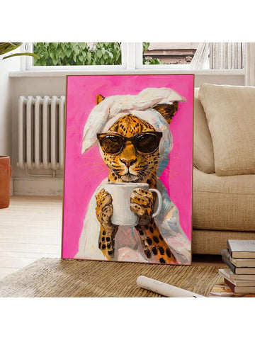 Introducing the purrfect addition to your home decor - our Trendy Leopard Coffee Canvas Print! Featuring a chic leopard design and a fun coffee twist, this canvas print is sure to add a touch of whimsy to any room. Hang it in your kitchen, living room, or office for a stylish and playful touch.