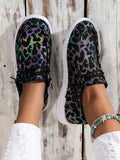 Experience effortless style and comfort with our trendy Leopard Print Slip-On Sneakers. The breathable design keeps your feet cool while the slip-resistant sole provides ultimate stability. Make a statement with the stylish leopard print pattern, perfect for any casual or active occasion.