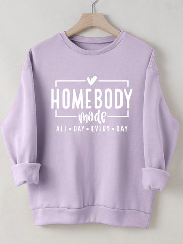 Stay stylish and warm this Autumn and Winter with our trendy Letter Print Long Sleeve Sweatshirt. Made from high-quality material, this sweatshirt is perfect for both casual and formal occasions. Experience comfort and style with this must-have addition to your wardrobe.