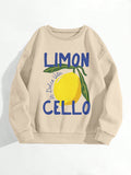 Stay stylish and comfortable with our Trendy Limon Graphic Print Pullover Sweatshirt for Women. Perfect for casual wear in the spring and autumn, this sweatshirt features a unique and trendy graphic print that will make you stand out. Stay on-trend and cozy with this must-have sweatshirt!
