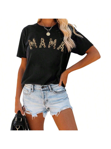 Get ready to roar with style in our Trendy Mama Cheetah Print Graphic Tee! Made for stylish moms, this short sleeve t-shirt features a fierce cheetah print graphic that is sure to turn heads. Perfect for a casual day out or a playful night in, this tee will add a touch of fun to any outfit.