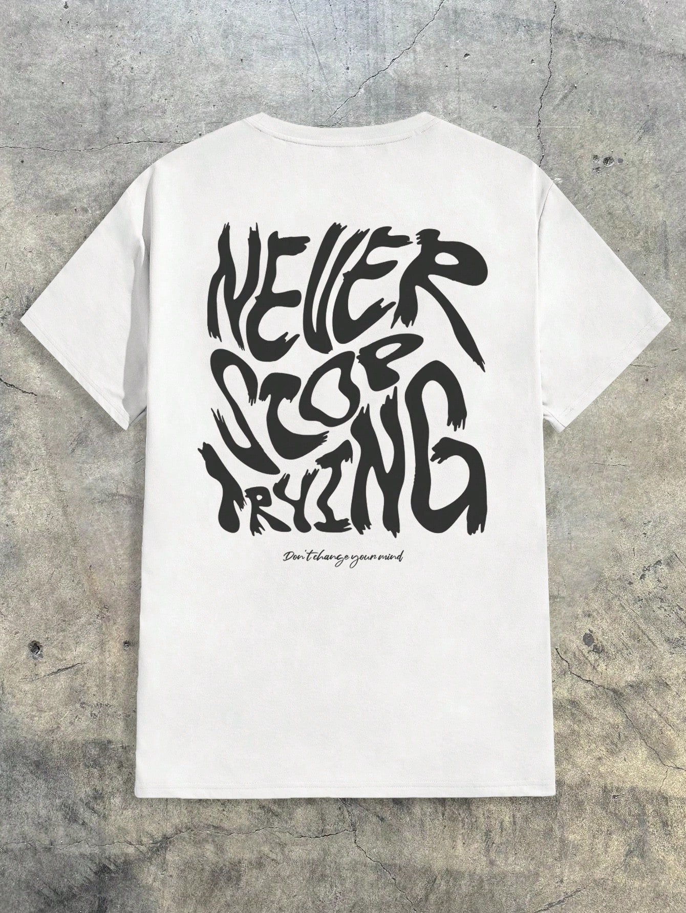 Stay ahead of the fashion game with this men's knitted round neck t-shirt featuring a trendy letter print. Perfect for casual outings, this shirt is both stylish and comfortable. Make a statement with your outfit and stand out from the crowd!