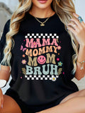 Get ready for Mother's Day with this trendy and playful 'Bruh' print crew neck t-shirt for women. Made with soft and comfortable fabric, it's perfect for everyday casual wear. Show off your sense of humor with this must-have top for all trendy mommies out there!