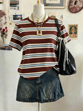 Image 1 - front view of Trendy NYC Print Color Block White T-Shirt for Women - Perfect Summer Style and Gift Idea