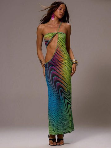 One-shoulder maxi dress view 1