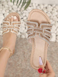 Step into sparkle and comfort with these trendy plus size open toe glitter sandals. Designed to keep your feet cool and secure, their breathable build and non-slip soles make beach days—and beyond—effortlessly stylish and safe. Perfect for casual outings where flair meets function!