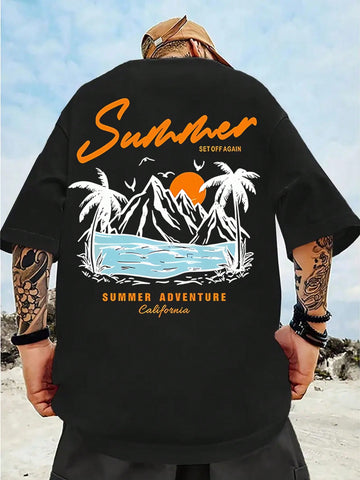 Escape to paradise without leaving town! This eye-catching Island Graphic tee brings vacation vibes to your everyday wardrobe. The breezy crew neck design and comfortable short sleeves make it perfect for sunny days, beach trips, or just chilling with friends. Pair with shorts for an instant summer mood boost – no sunscreen required!