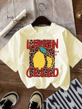 Rock that vintage vibe with our Retro Lemon Print Tee! This playful white short-sleeve shirt brings a burst of citrus-inspired color and nostalgic charm to your everyday wardrobe. Perfect for casual outings, weekend hangouts, or whenever you want to add a pop of fun to your look. The classic fit keeps things comfortable while the eye-catching lemon design makes a statement. Whether you're pairing it with jeans, shorts, or your favorite skirt, this tee is your go-to piece for effortless style with personalit