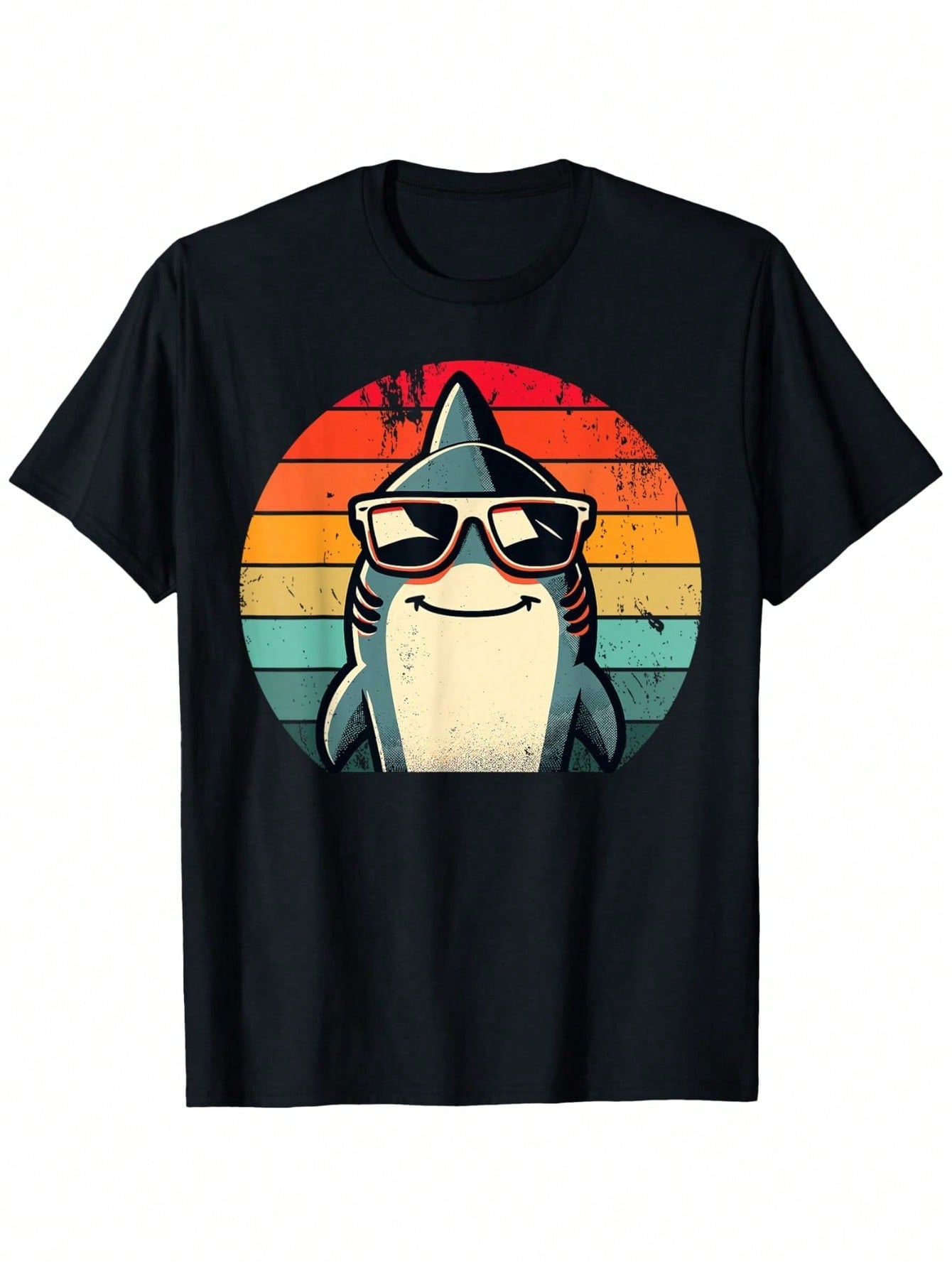 Make a splash with this Trendy Retro Shark Graphic Tee! Featuring a cool shark sporting stylish glasses, this cotton casual fit tee brings fun and comfort together. Perfect for men who want to add a playful edge to their everyday look while staying cozy all day long.