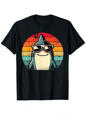 Make a splash with this Trendy Retro Shark Graphic Tee! Featuring a cool shark sporting stylish glasses, this cotton casual fit tee brings fun and comfort together. Perfect for men who want to add a playful edge to their everyday look while staying cozy all day long.
