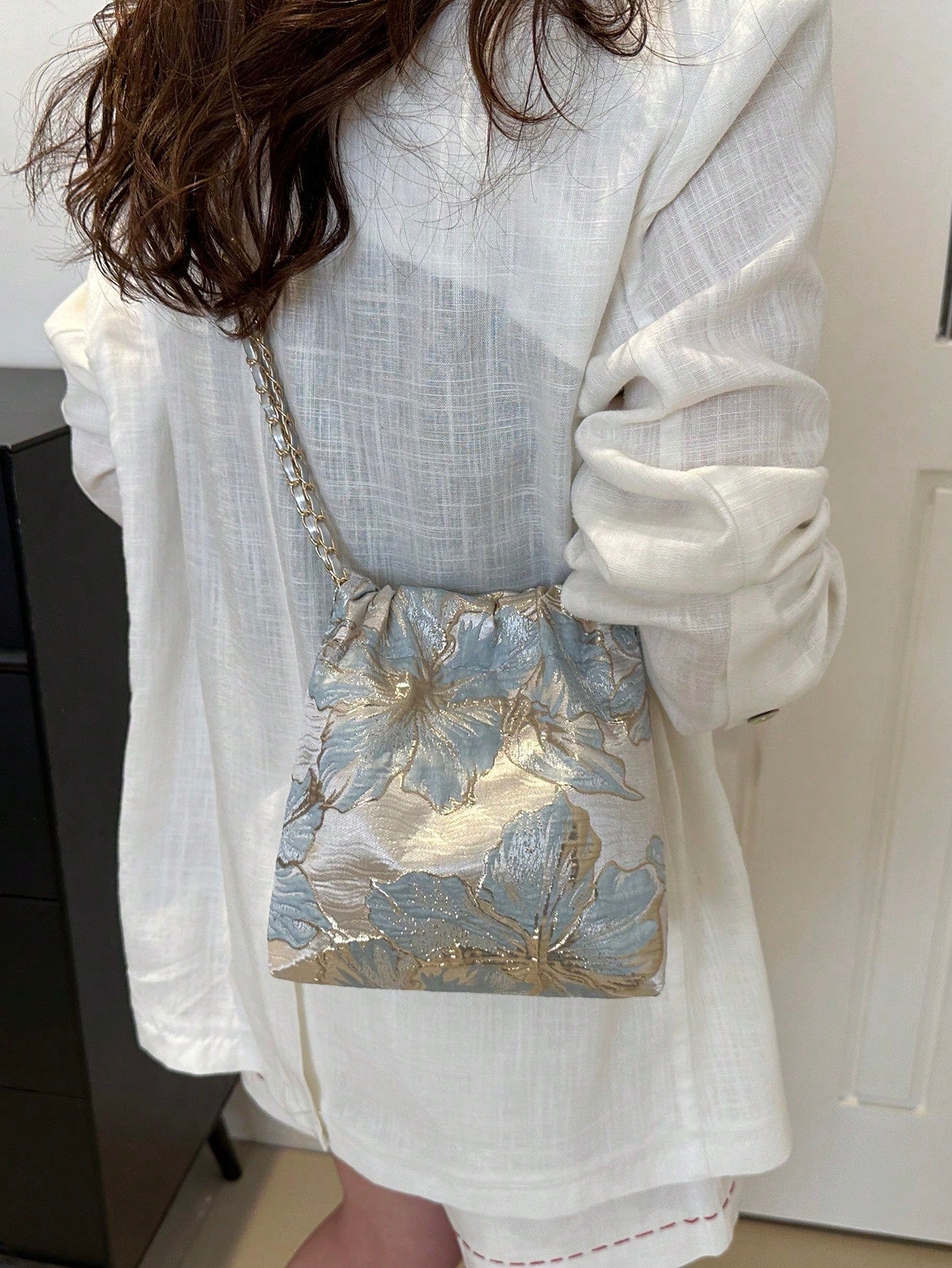 Expertly crafted from high-quality materials, the Trendy Shoulder Bag is the perfect accessory for any fashion-forward individual. Its versatile design allows it to be worn as a crossbody or shoulder bag, making it both stylish and practical. Complete with a chic chain strap, this bag is sure to elevate any outfit.