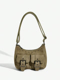 Trendy Suede Hobo Bag for Women - Versatile Crossbody Style with Y2K Retro Charm and Rivet Details is a standout choice for women who want a fashionable, easy-to-style piece for day-to-night wear.