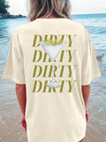Stay cool and stylish this summer with our Trendy Summer Tee! This casual short sleeve shirt features a fun print of letters and drinks. Made with high-quality materials, it's perfect for any summer outing. Add a touch of fun to your wardrobe and stay comfortable all day long.