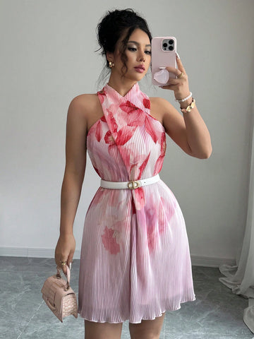 Dive into summer with this vibrant tie-dye halter beach dress that screams fun and freedom. The eye-catching print brings instant personality to your warm-weather wardrobe, while the flattering halter neckline keeps you feeling confident and chic. Perfect for beach days, poolside hangs, or casual outings, this dress transitions effortlessly from day to night. Lightweight and breezy, it's your new go-to for making a colorful splash wherever the season takes you.