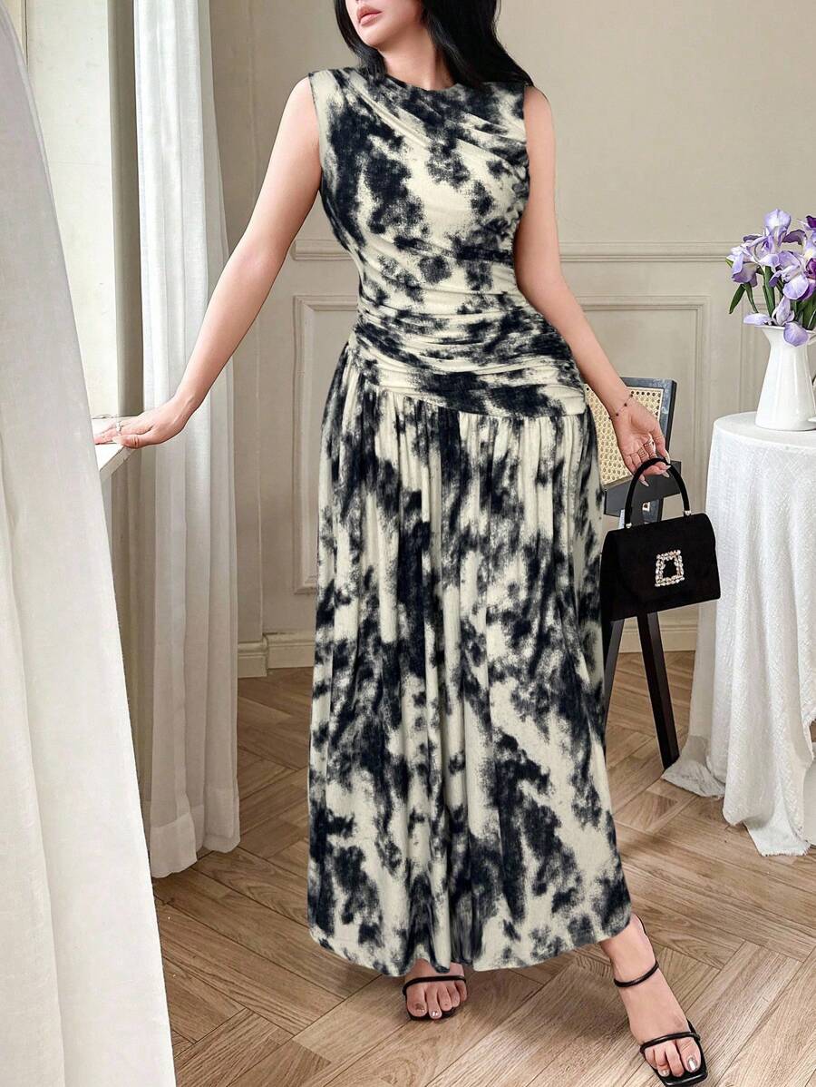 Step into summer with this trendy tie-dye ruched dress, designed to hug your curves with a stretchy, comfortable fit. Its playful colors and gathered details create a fun, flattering silhouette that’s perfect for sunny days or casual nights out. Effortless style meets all-day comfort in one standout piece.