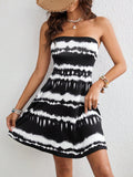 Introducing the perfect dress for your summer vacation! The Trendy Tie-Dye Strapless Vacation Dress offers effortless style and comfort with its on-trend tie-dye pattern and strapless design. Made for your perfect getaway, this dress is a must-have for any fashion-forward traveler.