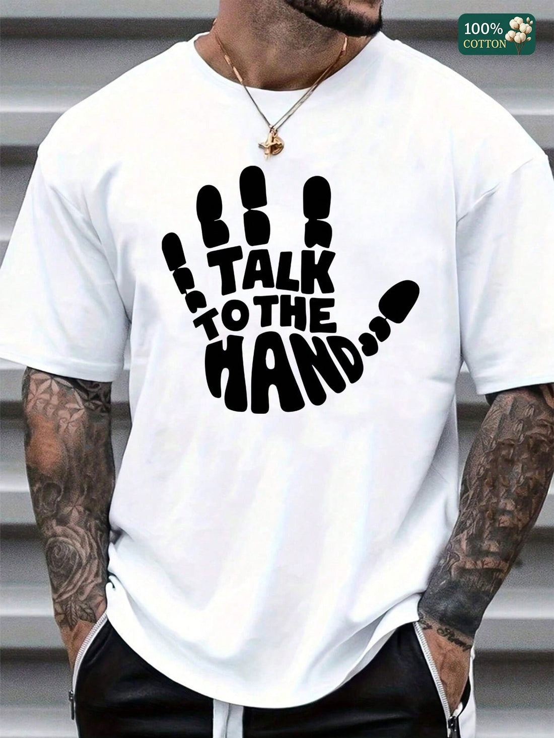 This lively unisex t-shirt features a playful hand print graphic that adds a burst of fun to your casual wardrobe. The comfy round neck design makes it effortless to wear year-round, whether you're layering or sporting it solo. Perfect for anyone who loves a stylish yet relaxed look, this tee brings a cheerful vibe to every outfit.