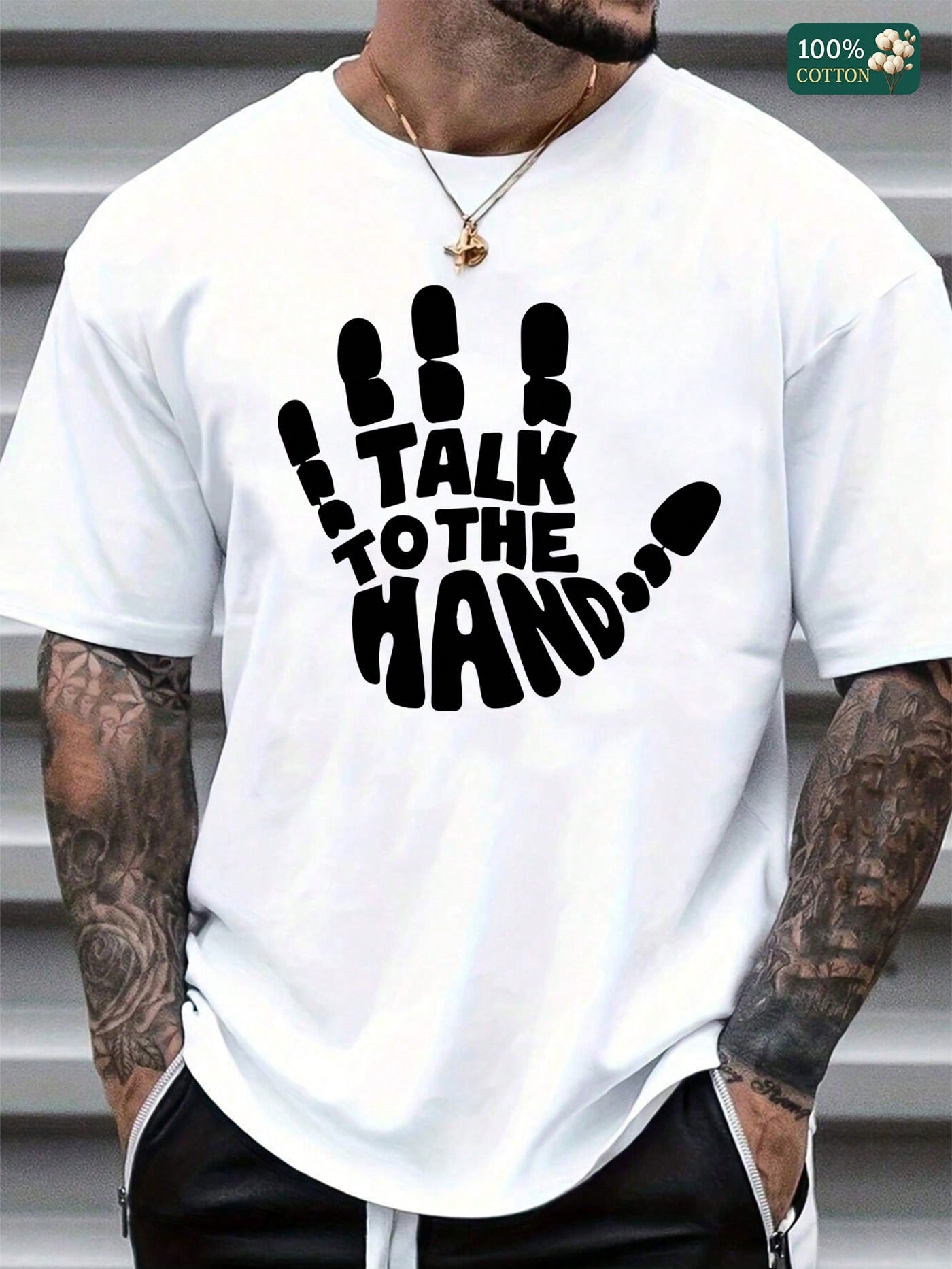 This lively unisex t-shirt features a playful hand print graphic that adds a burst of fun to your casual wardrobe. The comfy round neck design makes it effortless to wear year-round, whether you're layering or sporting it solo. Perfect for anyone who loves a stylish yet relaxed look, this tee brings a cheerful vibe to every outfit.