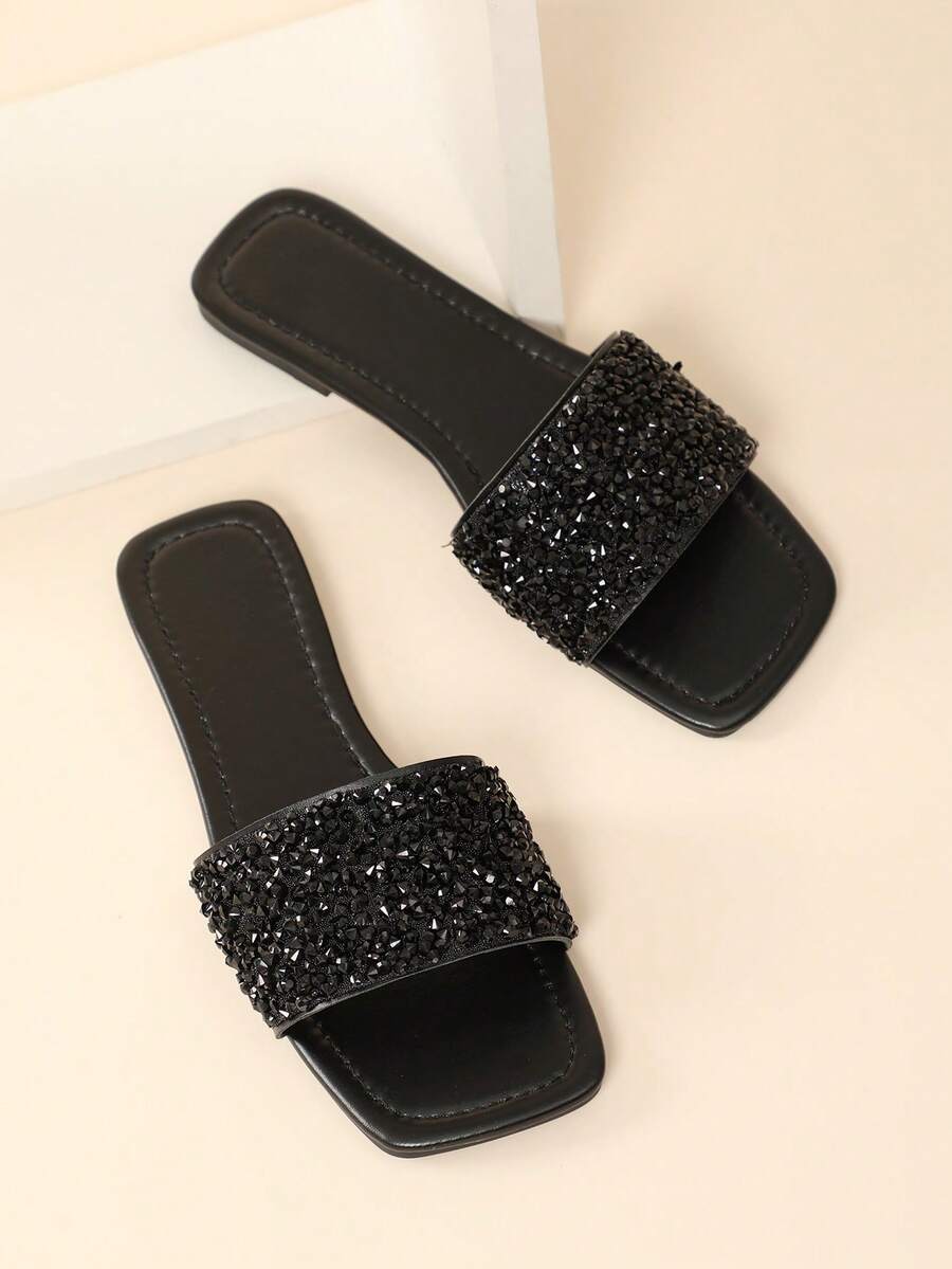 These Trendy Wide Fit Bling Sandals for Women offer a comfortable hollow out peep toe design that provides the perfect airy feel for every spring or shoe. Crafted with shimmering embellishments and a specialized wide-fit construction, they ensure that style and comfort coexist beautifully for all-day wear.