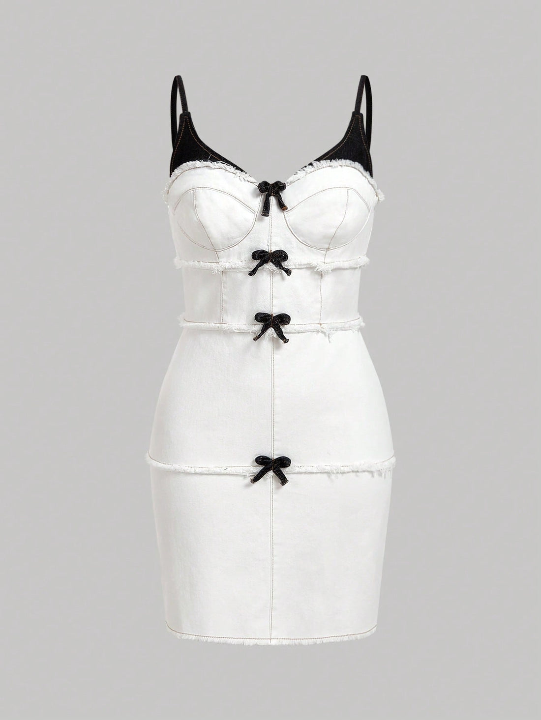 Step into playful charm with this Trendy Women's Butterfly Knot Fringed Denim Overall Dress. Featuring cute butterfly knot details and stylish fringed edges, it adds a fun twist to classic denim. Perfect for casual outings or weekend adventures, this dress combines comfort with a chic, youthful vibe that’s sure to turn heads.
