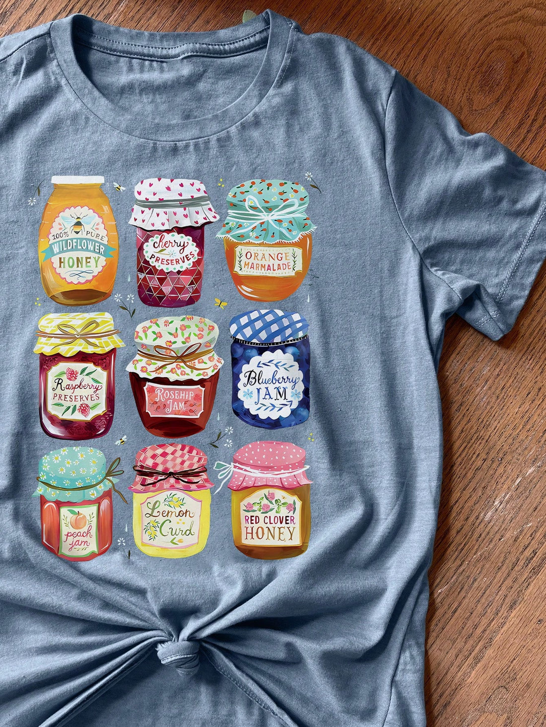 Effortlessly up your style game with this funky Trendy Women's Casual Jam Print T-Shirt. The round neck and short sleeves provide a comfortable fit, while the unique jam print adds a playful touch to any outfit. Perfect for anyone looking to add a bit of quirky flair to their wardrobe.