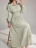 Dress to impress with our Trendy Casual Long Dress! Cinched at the waist for effortless style, this dress is perfect for any occasion. Say goodbye to stress and hello to easy, fashionable looks.