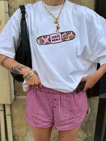 Introducing our collection of trendy women's graphic t-shirts - where style meets comfort! Choose from a variety of quirky and fun designs that will make a statement and keep you feeling comfortable all day long. Upgrade your wardrobe and let your personality shine with these fun and unique shirts!